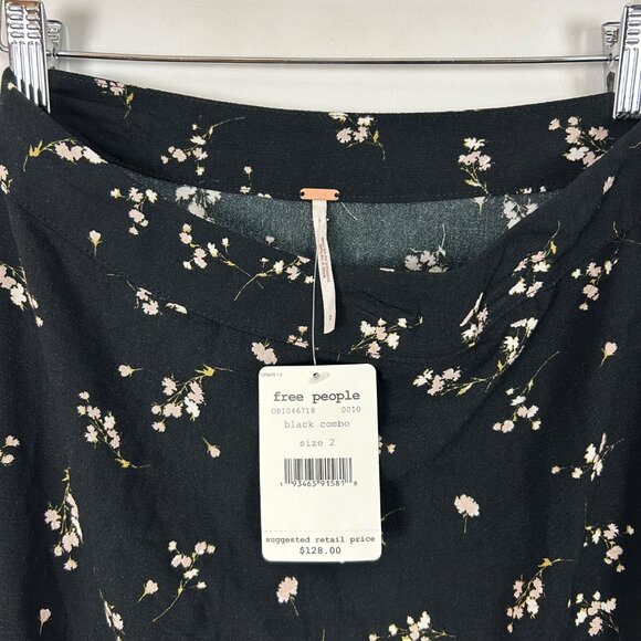 NEW Free People Ruby’s Forever Maxi Skirt Black Floral Boho Size 2 Women's - Picture 5 of 5